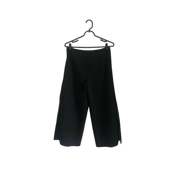 Lafayette 148 Womens Modern Minimal Black Side Stripe Slit Culotte Pants Size 4 - Picture 5 of 6